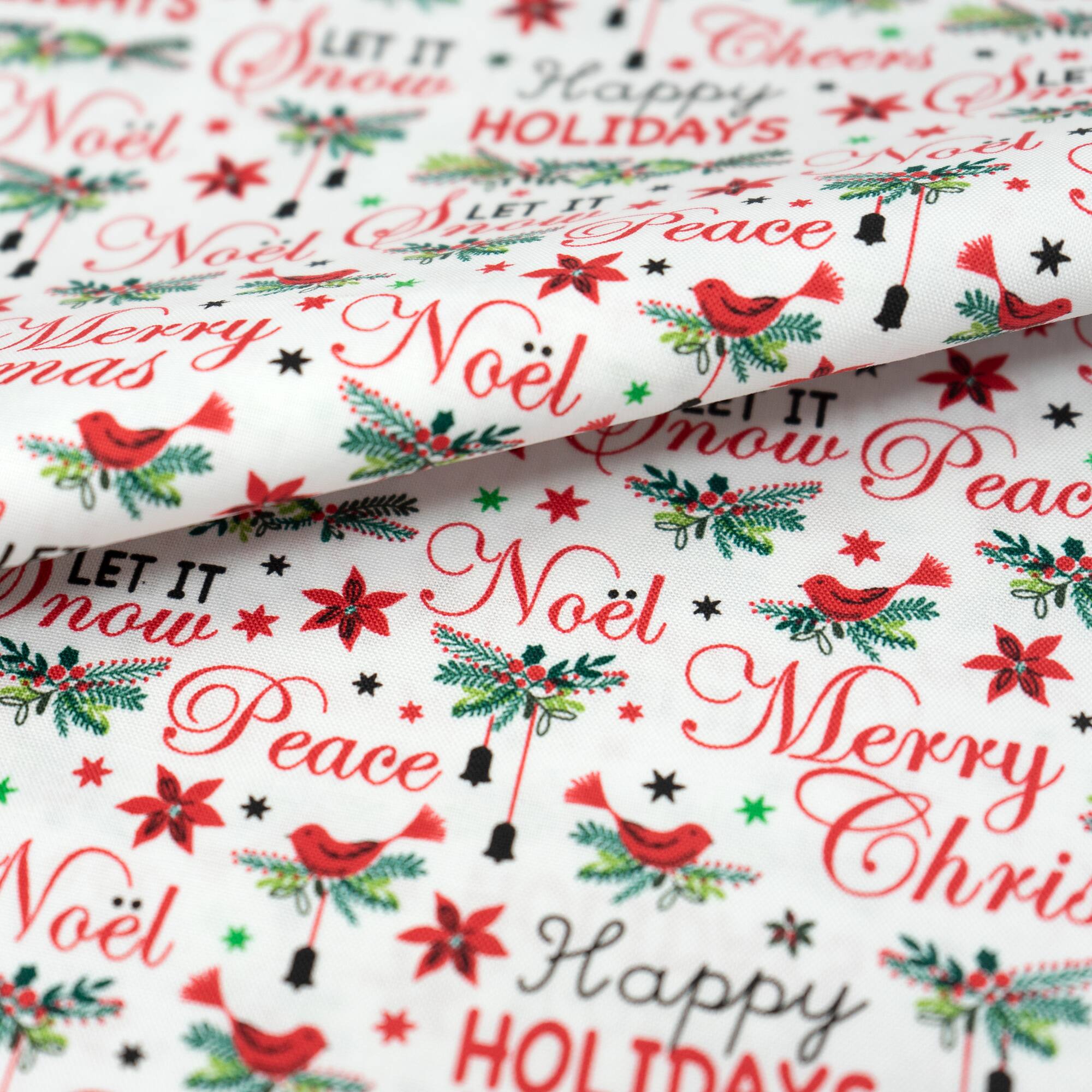SINGER Christmas Holiday Peace Noel Cotton Fabric
